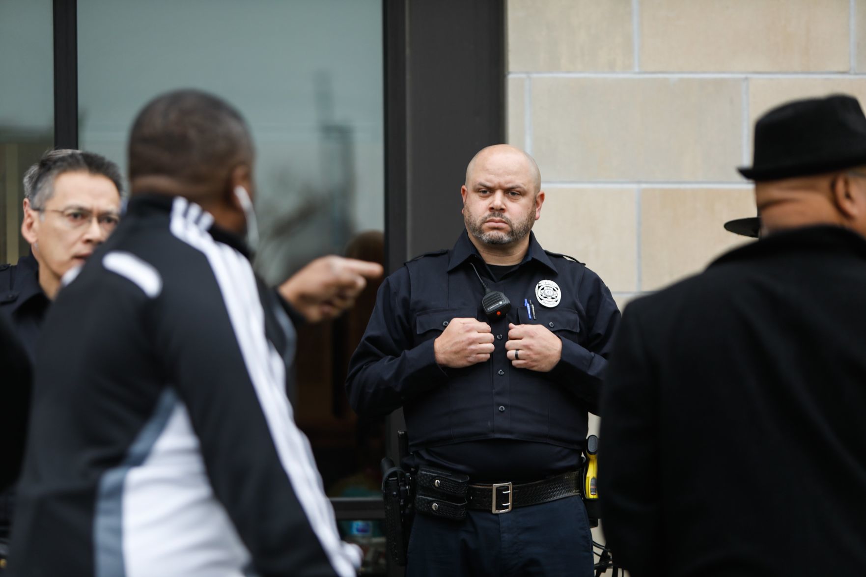 Protesters march in the St. Louis Galleria on Black Friday